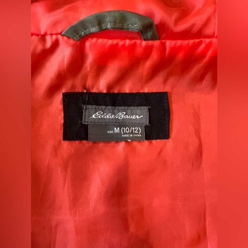 Kids Eddie Bauer Green Wind Breaker Jacket - Picture 4 of 5